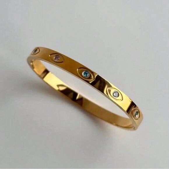 Boho evil eye bangle M814 - Picture 2 of 6